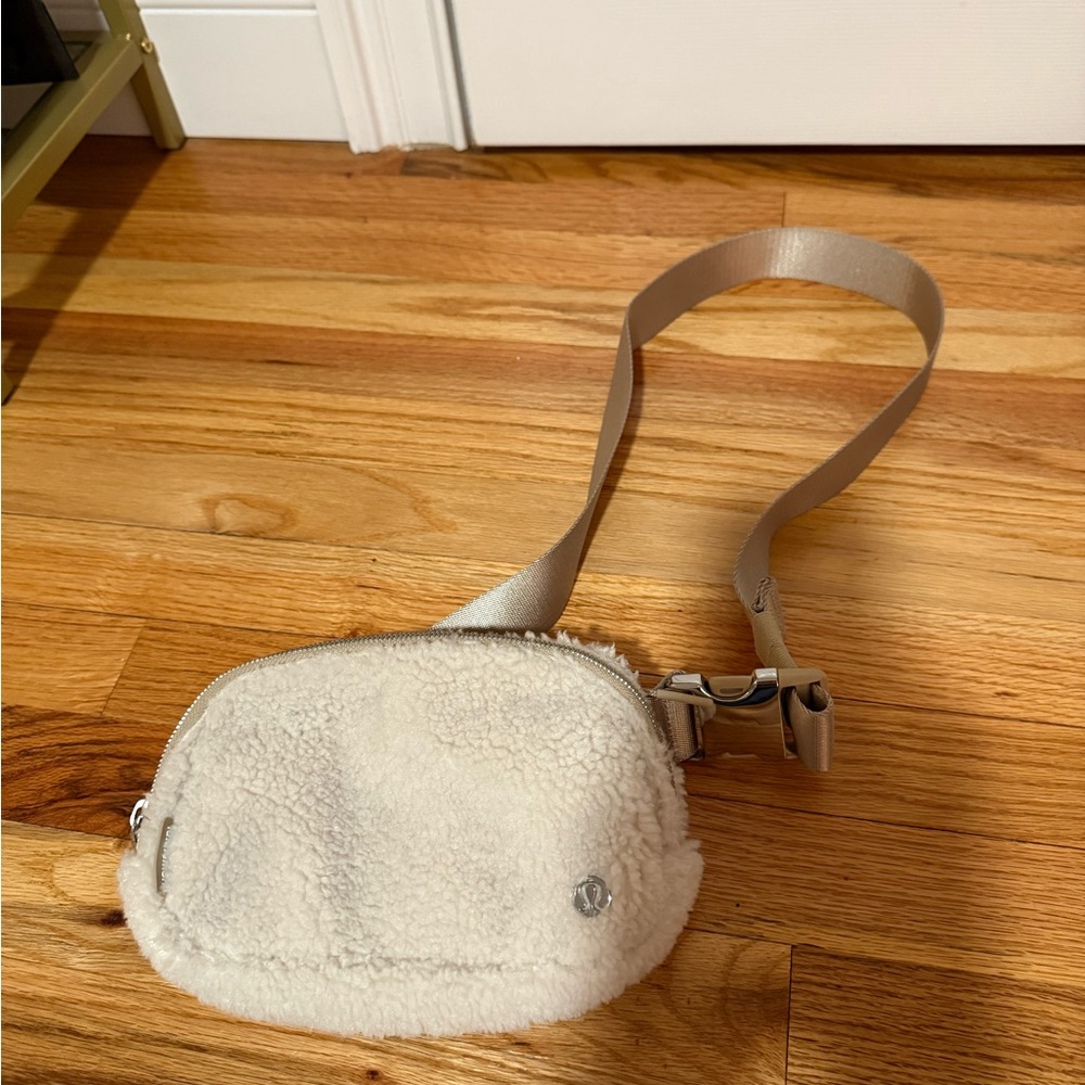 Lululemon Cream Sherpa Crossbody Bag